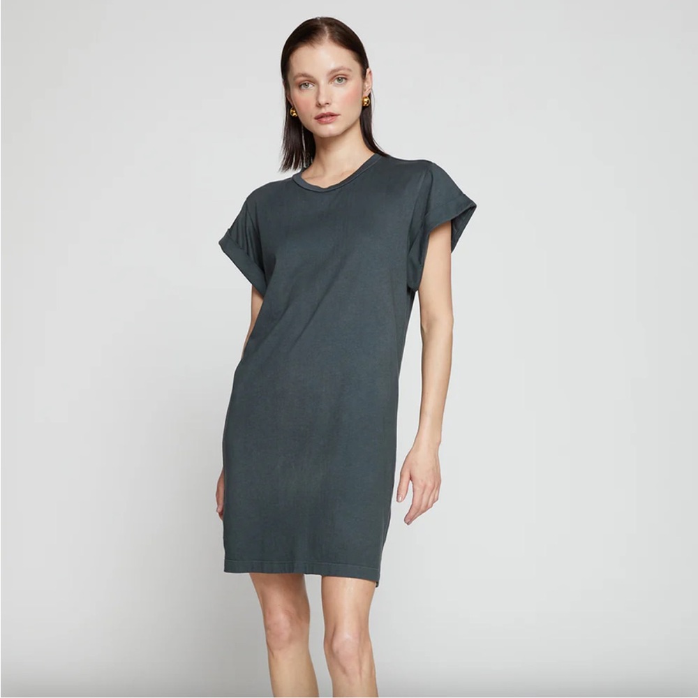 Dark Gray Jersey T-Shirt Dress